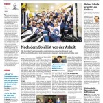Nach dem Spiel ist vor der Arbeit